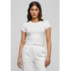 Womens Stretch Jersey Cropped Tee White