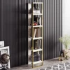 Hanah Home Polica 32,2x178,5x31,3cm Zlatno-Bela