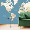 Tapeta zemljevid z vintage elementi - 343x231