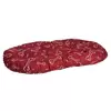 Ovalni bombažni vzglavnik. Kost bordo/bela 100 cm