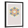 Plakat s paspartujem barvita Mandala - 60x90 no frame