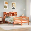 Krevet s regalom za knjige bez madraca 150x200 cm od borovine