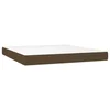 Vidaxl Vzmetnica z žepkasto vzmetjo srednje trdote temno rjava 180x200x20 cm blago