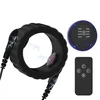 SuperLove E-Stim Silicone Cock Ring Set Black