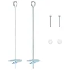 Zemaljska sidra 2 pcs Srebrna O10 x 50 cm Galvanizirani metal