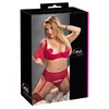 Cottelli Plus Size - prilagodljiv perilo duo (rdeče)