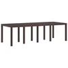 Vidaxl Vrtna miza Rjava 250 x 100 x 73 cm poli ratan
