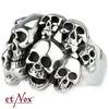 Prstan ETNOX - Skulls - SR1407