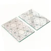 shumee Trpežne in elegantne steklene table z geometrijskim vzorcem 2x40x52 cm