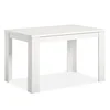 Homestyle4U Jedilna miza, 120x80x76 cm, bela, raztegljiva