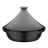 Casserole with lid GSW Black Grey Ceramic Stainless steel 30 x 22 cm
