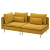 SÖDERHAMN Sofa trosed, bez stranice/Kelinge tamnožuta