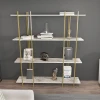 Hanah Home Polica 160x180x29,6cm Belo-Zlatna