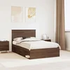 vidaXL vidaXL Konstrukcija postelje z vzglavjem Rjav hrast 120 x 190 cm, (5000103249)