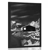 Plakat pokrajina na Norveškem v črnobeli varianti - 40x60 white