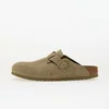 Birkenstock Boston Suede Leather Faded Khaki 36