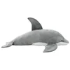 vidaXL Plišasta igrača delfin siv