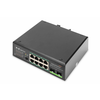 Industrial Gigabit Ethernet PoE+ Switch 8-port PoE + 2-port SFP, 802.3at, DIN rail