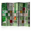 artgeist Paravan Emerald Stained Glass I, 5-Delni, Dvostranski