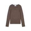 JUST CASHMERE Pulover Joyce pikčasto rjava