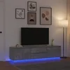 TV ormarić s LED svjetlima siva boja betona 193,5x41x50 cm