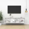 Zidni TV ormarić bijeli 37 x 37 x 142,5 cm konstruirano drvo