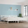 shumee vidaXL Posteljni okvir bel masiven les 200 x 200 cm