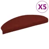 Vidaxl Preproge za stopnice samolepilne 5 kosov 65x21x4 cm bordo rdeče polkrožne velike