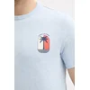 TOMMY HILFIGER Majica PALM TREE  mornarska / svetlo modra / oranžna / bela