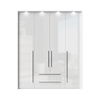 JELA PLAKAR P42B/PN - kolekcija Piano - Kristalno bela/Kristalno Bela HG Lak - 187x226x60 cm