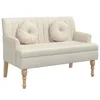 Klupa s jastucima 113 x 64,5 x 75,5 cm platnena