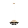 Redo 01-3007 - Luster na sajli GRILL 1xE27/42W/230V prečnik 39,6 cm crna/bež