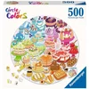 Ravensburger Okrogla sestavljanka Krog barv: Pisane sladice 500 kosov