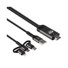 FAST ASIA Kabl HDMI 2K na (Micro+Tip C+Iphone) povezuje TV+mob 2m