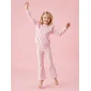 Sinsay - Komplet: dukserica i pantalone od somota - pastelno roze