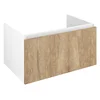 LOREA omarica za umivalnik 80x44x51,2cm, 1x predal, hrast alabama/bela mat - Rjava - 80x44x51,2 cm - Sapho - LOREA - 24 - MDF/laminat - 800 - 440 - 512 - 14