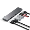 Satechi Pro Slim priklopna postaja, 1xUSB4,1xHDMI,2xUSB-A,SD/MicroSD, siva (ST-HUCPHSM)