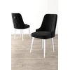 Hanah Home Set stolica Newa, 46x94x46 cm, 2 komada, Crno-bele