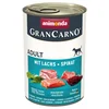 Varčno pakiranje animonda GranCarno Original Adult 12 x 400 g - Losos in špinača