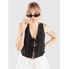 24 Colours 12370A Striped Bow Tank Top black