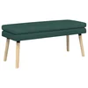 Vidaxl Dvojna klop Temno zelena 110 x 40 x 47 cm Blago