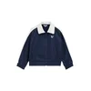 WE Fashion Pletena jopa temno modra / bela