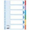 Pregradni karton - register A4 6-delni bianko 6-barvni 100192