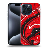 Silikonski prozorni ovitek za Apple iPhone 15 Pro Max - Red black