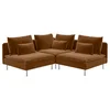 SÖDERHAMN Ugaona sofa, trosed, Alhamn tamna žutosmeđa