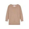 JUST CASHMERE Pulover Rebecca  pastelno oranžna