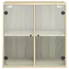 Zidni ormarić sa staklenim vratima boja hrasta 68x37x68,5 cm