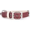 Usnjena ovratnica Hermitage XL 49-59cm/33mm bordo/kremasta MF