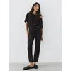 Pull&Bear Kavbojke črn denim