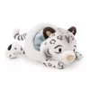 Nici: Eleni Snowbell pliš snežni leopard, z kapo, ležeč - 45 cm